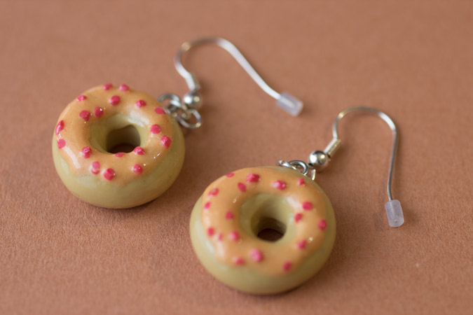 Boucles d'oreilles Donuts oranges