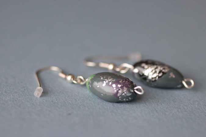 Boucles d'oreilles Grains de café - argent